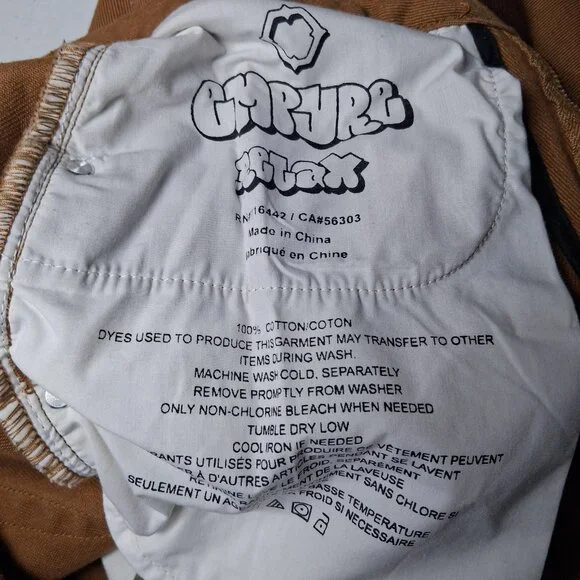 Empyre Double Knee Pants Size 30x27 Brown Canvas Work Streetwear READ - Picture 5 of 16